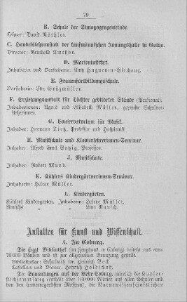 Anstalten für Kunst und Wissenschaft