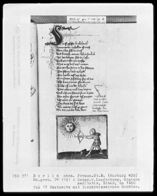 Heinrich von Laufenberg, Regimen sanitatis, deutsch — Schütze, Folio 17recto