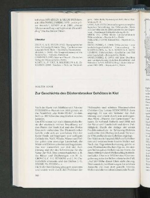 Zur Geschichte des Düsternbrooker Gehölzes in Kiel