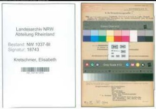 Entnazifizierung Elisabeth Kretschmer , geb. 12.02.1893 ()