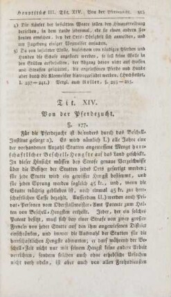 Tit. XIV. Von der Pferdezucht