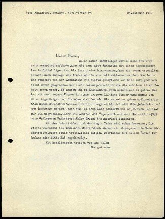 G. Karo an H. Knackfuß