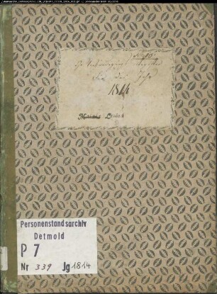 Zivilstandsregister der Mairie Lembeck (Aufgebote 1814). (Gemeinde: Lembeck, Kreis Recklinghausen)