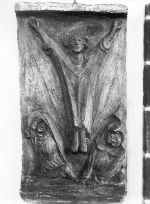 Auferstehung : Auferstehung. Gips, getönt; 55 x 31,5 cm (1917; E. Barlach). Güstrow: Atelierhaus am Inselsee