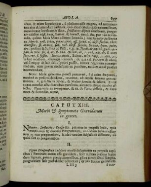 Caput XIII. Morbi & Symptomata Gravidarum in genere. - Caput XVI. Retentio Secundinarum.