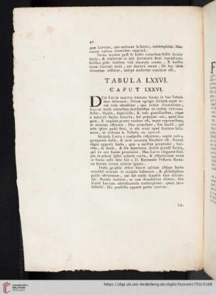 Tabula LXXVI. Caput LXXVI