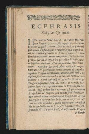 Ecphrasis Satyrae Quintae.
