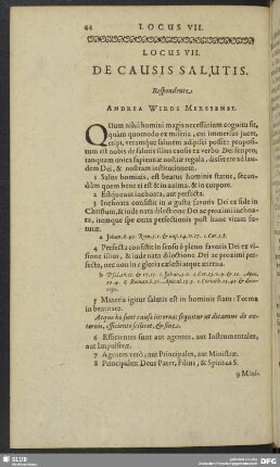 Locus VII. De Causis Salutis