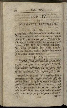 Cap. IV. De Animabus Brutorum.