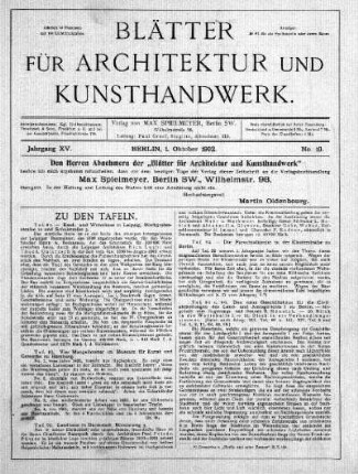 No 10, 1. Oktober 1902