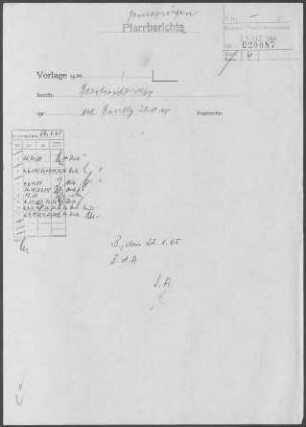 Gomaringen mit Hinterweiler: Visitationsbericht mit Pfarrbericht 1964