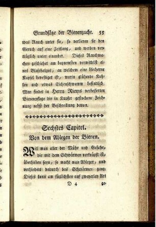 Sechstes Capitel. Von dem Ablegen der Bienen.