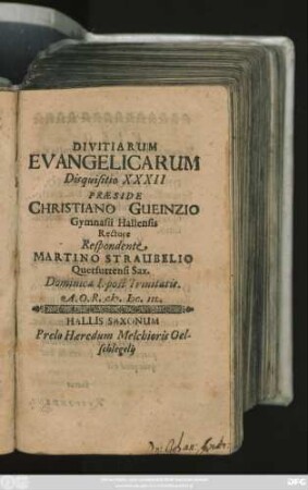 Divitiarum Evangelicarum Disquisitio XXXII.