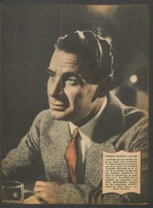 [Fotografía de] Pedro López Lagar