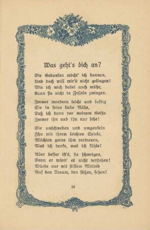 Was geht's dich an?
