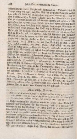 184-185 Ausländische Literatur