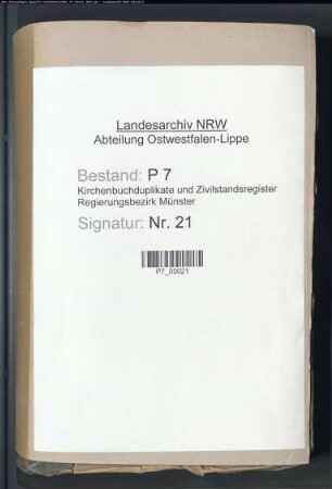 Kirchenbuchduplikat der freien evangelisch-reformierten Gemeinde Buldern, ab 1820 Stadt und Kirchenspiel (GAHT 1830-1849). (Gemeinde: Burgsteinfurt, evangelische Gemeinde)