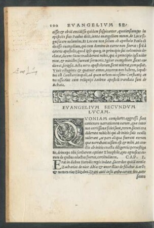 Evangelium Secundum Lucam.