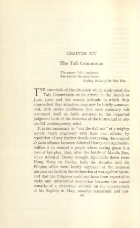Chapter XIV. The Taft Commission