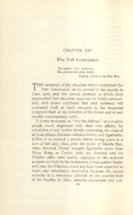 Chapter XIV. The Taft Commission