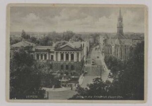 Leipzig. Blick in die Friedrich Ebert Str.