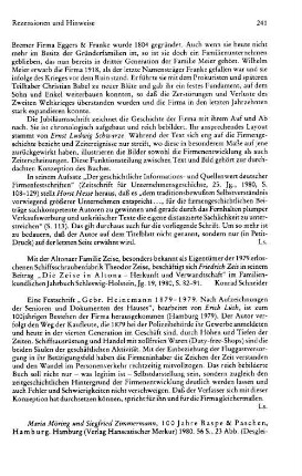 Gebr. Heinemann 1879 - 1979, nach Aufzeichnungen der Senioren und Dokumenten des Hauses, bearb. von Erich Lüth : Hamburg, 1979