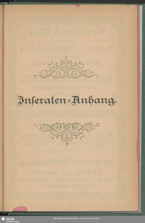 Anzeigen : Inseraten-Anhang