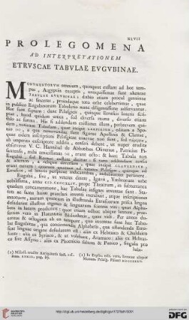 Prolegomena ad interpretationem etruscae tabulae eugubinae