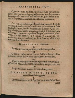 Disputatio Historica De Regimine Mundi, Bodino opposita.