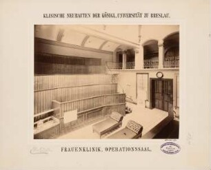 Universität Breslau Klinische Neubauten. Frauenklinik: Operations- und Hörsaal