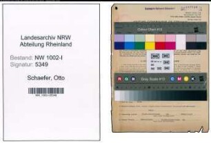 Entnazifizierung Otto Schaefer, geb. 08.09.1891 (Industriemeister)