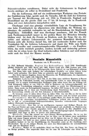 Soziale Kasuistik (14. Fall: Hellmuth Schneider)