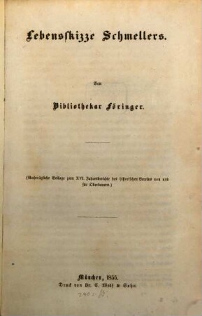 Lebensskizze Schmellers