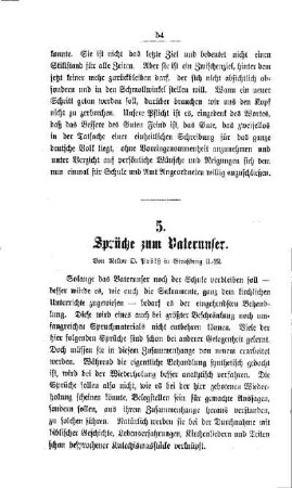 Sprüche zum Vaterunser