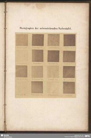 Photographie der nebenstehenden Farbentafel