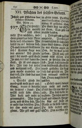 XVI. Pflichten des sechsten Gebotts