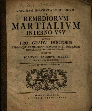De remediorum martialium interno usu