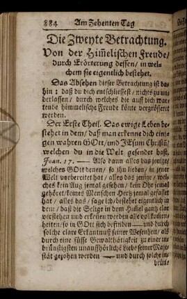 Die Zweyte Betrachtung. - Die Vierte Betrachtung.
