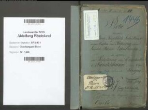 Verhältnisse der Bergregalität im Gerichtsbezirk Lehnhausen in der Standesherrschaft Plettenberg