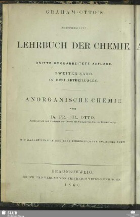 3: [Specielle Chemie der einfachen Radicale. Unorganische Chemie]