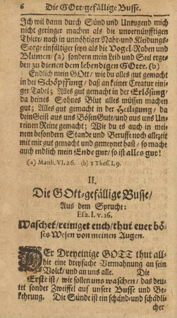 II. Die Gott-gefällige Busse