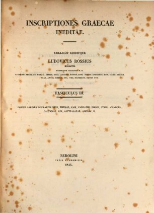 Inscriptiones graecae ineditae, 3