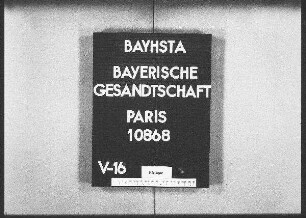 Spengel, A., Dr., Gymnasialprofessor in München, Entleihung einer Handschrift des Terenz aus der Nationalbibliothek in Paris