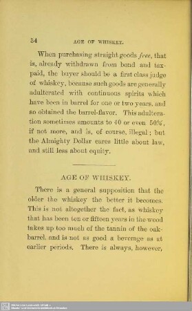 Age of whiskey