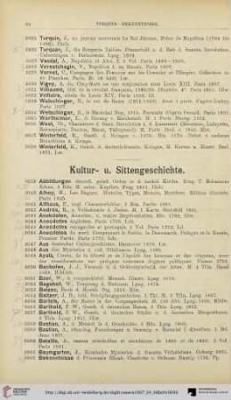 Kultur- u. Sittengeschichte (Nr. 3039-3507)