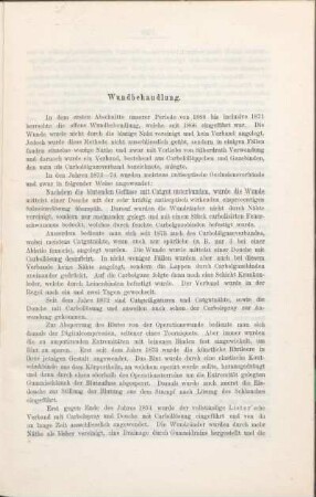 Wundbehandlung.