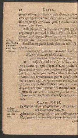 Caput XIIII. De Figuris tribus syllogismorum, et vitio extra hunc numerum orto.