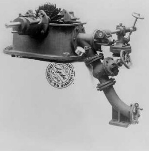 Hochdruck-Freistrahlturbine mit Handregulierung (Amme, Giesecke und Konegen) : Technikgeschichte | Maschinenbau | Kraftmaschinen | Wasserkraftmaschinen