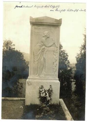 Fotografie des Grabmals Richard Mühlfelds (1856-1907)