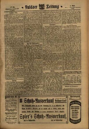 Zweite Ausgabe vom Mittwoch, den 21. September 1910.